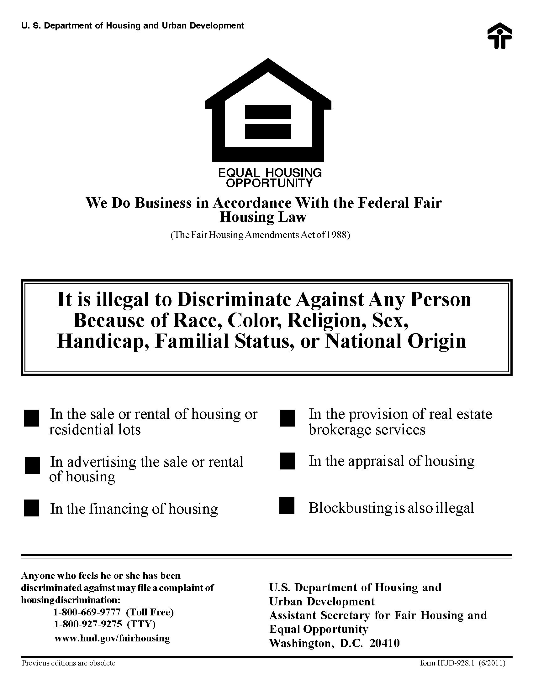 2022 Fair Housing Poster