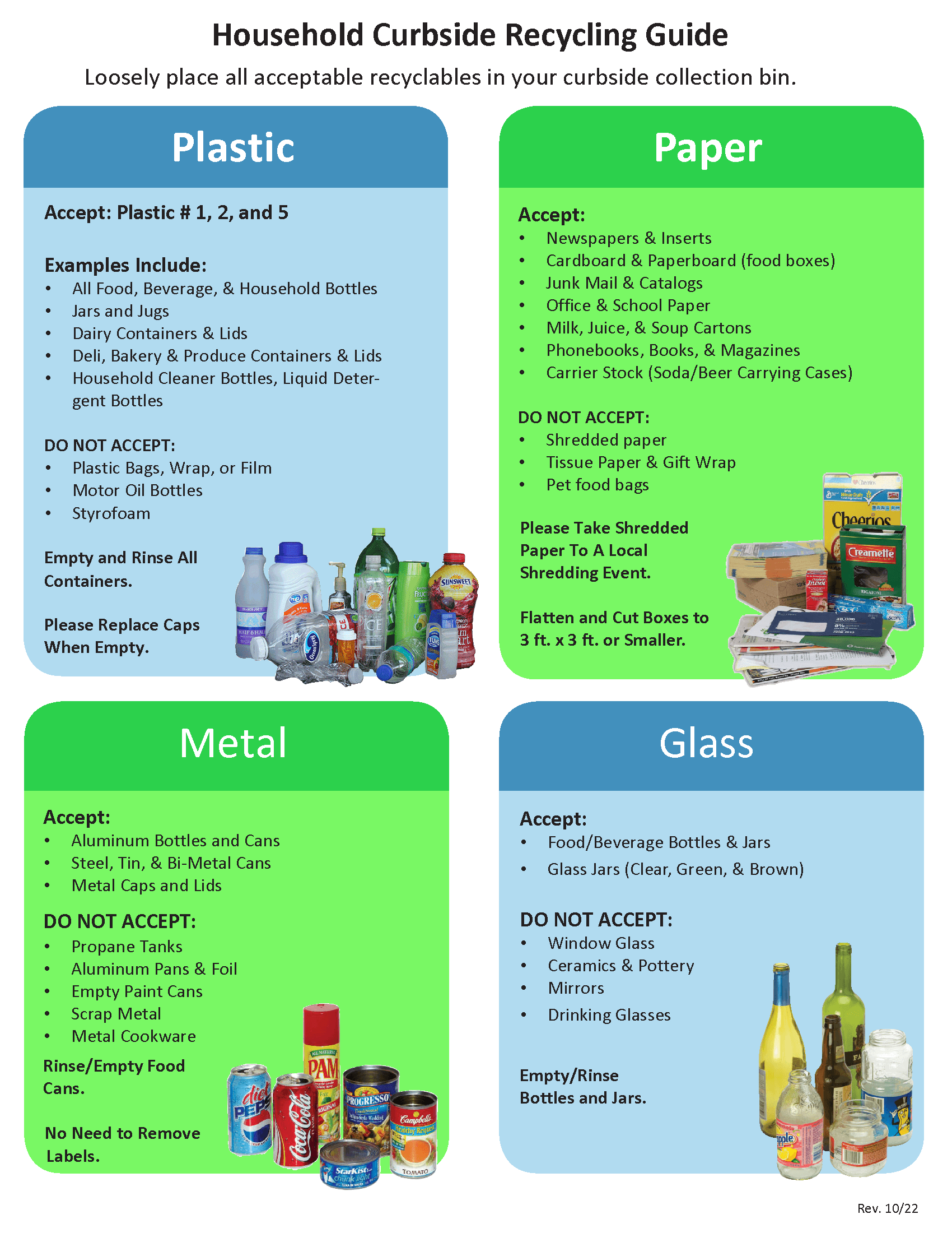 Recycling Guidelines,  Rev. 10-22