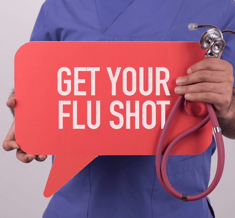 flu shot and doctor