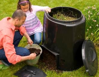 Father and Daughter Cool Composting